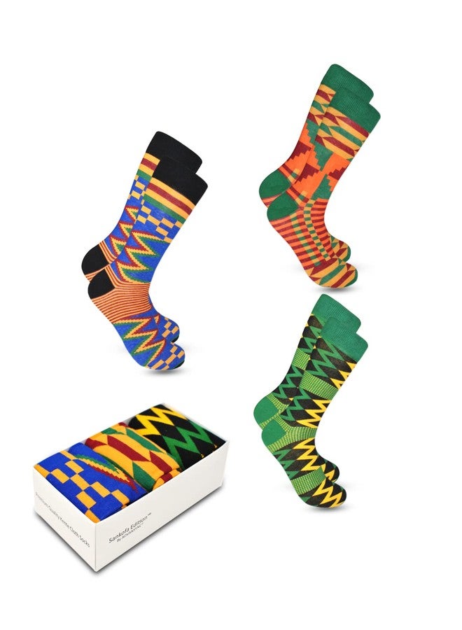 ADVANSYNC Premium Kente Cloth Socks (9-12, 3 Pack Bundle No 1) - Image 1